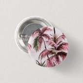 Badge Rond 2,50 Cm Motif de palme Ethereales rosé (Devant & derrière)