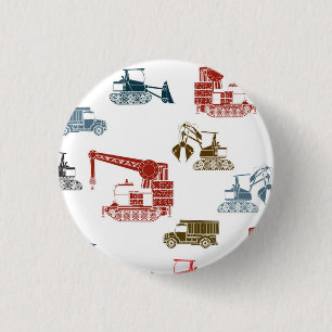 Badge Rond 2,50 Cm Motif de véhicule de construction