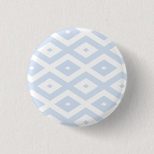 Badge Rond 2,50 Cm Motif diamant bleu pâle et blanc