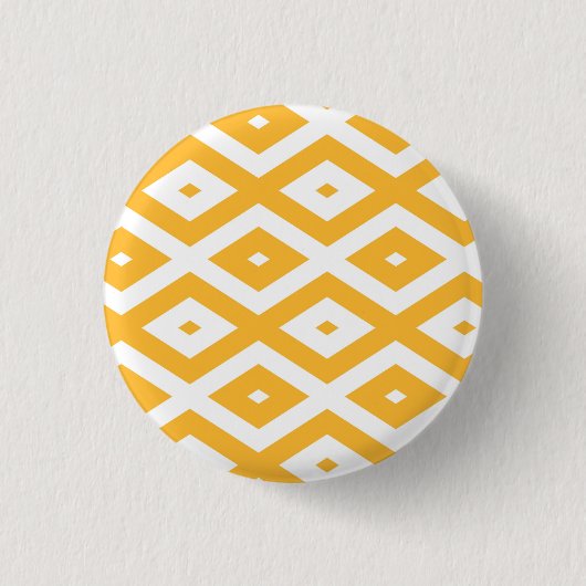 Badge Rond 2,50 Cm Motif diamant jaune et blanc (Devant)