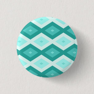 Badge Rond 2,50 Cm Motif diamant turquoise