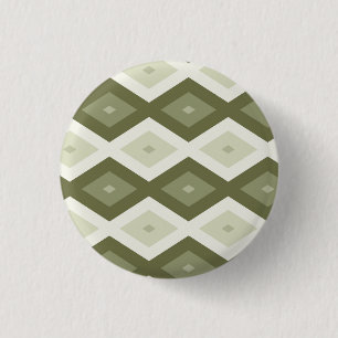 Badge Rond 2,50 Cm Motif diamant vert olive