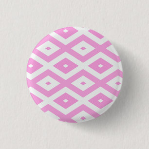 Badge Rond 2,50 Cm Motif en diamant rose et blanc