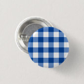 Badge Rond 2,50 Cm Motif en vichy bleu (Devant & derrière)