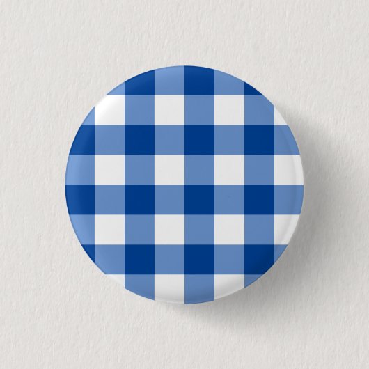 Badge Rond 2,50 Cm Motif en vichy bleu (Devant)