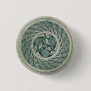 Badge Rond 2,50 Cm Motif irlandais de médaillon de Knotwork de Celti