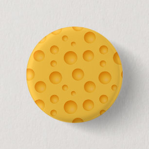 Badge Rond 2,50 Cm Motif jaune de fromage