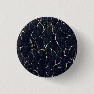 Badge Rond 2,50 Cm Motif Marbre Foncé Abstrait Style Encre Alcoolique