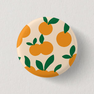 Badge Rond 2,50 Cm Motif Oranges De Fruits Citriques De Style Moderne