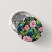 Badge Rond 2,50 Cm Motif Sakura Blossom (Devant & derrière)