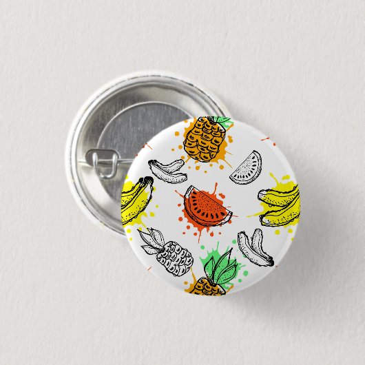 Badge Rond 2,50 Cm Motif sans couture de graphique de vecteur (Devant & derrière)