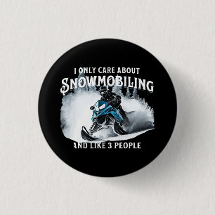 Badge Rond 2,50 Cm Motoneige Drôle Motoneige