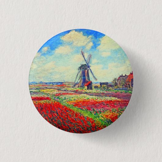 Badge Rond 2,50 Cm Moulin à vin Monet Tulips (Devant)