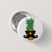 Badge Rond 2,50 Cm Moustache d'ananas (Devant & derrière)