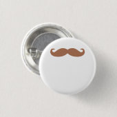 Badge Rond 2,50 Cm moustache simple (Devant & derrière)