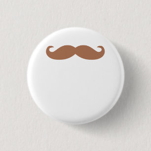 Badge Rond 2,50 Cm moustache simple