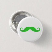 Badge Rond 2,50 Cm Moustache verte à la lime (Devant & derrière)