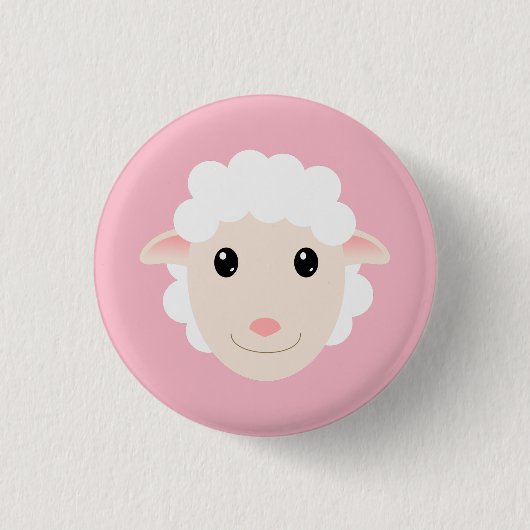 Badge Rond 2,50 Cm Mouton (Devant)