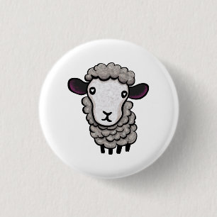Badge Rond 2,50 Cm Mouton