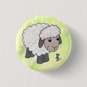 Badge Rond 2,50 Cm Mouton à souris