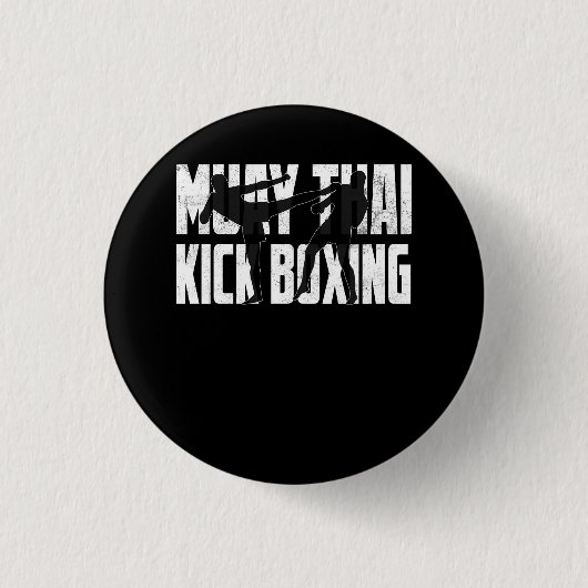 Badge Rond 2,50 Cm Muay Thai Kickboxing Professional Combats Martial (Devant)
