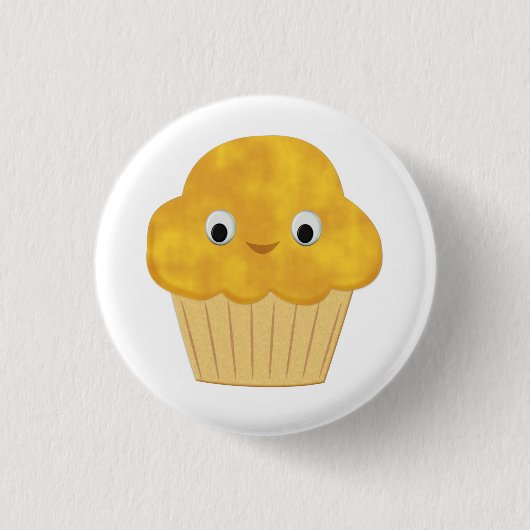 Badge Rond 2,50 Cm Muffin de maïs caricaturé mignon (Devant)