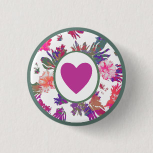 Badge Rond 2,50 Cm MVB Array of Love Bouquet Design
