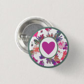 Badge Rond 2,50 Cm MVB Bouquet de l'amour en réseau Design (Devant & derrière)