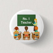 BADGE ROND 2,50 CM ** N° 1 PROFESSEUR** (Devant)