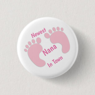 Badge Rond 2,50 Cm Nana La Plus Récente En Ville Bouton Empreinte B