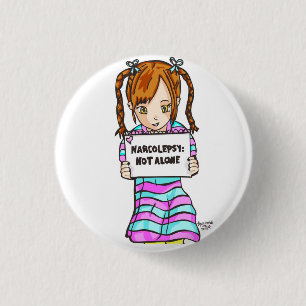 Badge Rond 2,50 Cm NARCOLEPSIE : PAS bouton d'amusement d'ALONE™