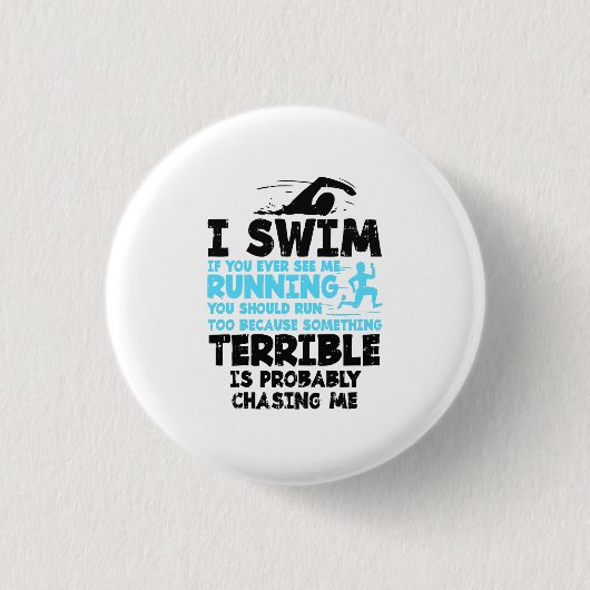 Badge Rond 2,50 Cm Natation - Je nage (Devant)