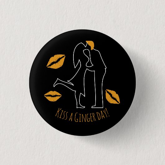 Badge Rond 2,50 Cm National Kiss a Ginger Day (Devant)