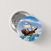 Badge Rond 2,50 Cm Navire de brise-glace (Devant & derrière)