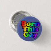 Badge Rond 2,50 Cm Né Ce Gay (Devant & derrière)