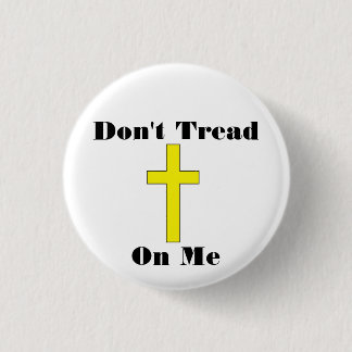 Badge Rond 2,50 Cm Ne marchez pas sur moi - croix - le Pin religieux