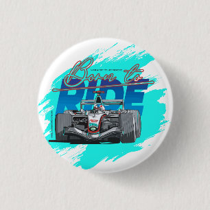 Badge Rond 2,50 Cm Né pour rouler