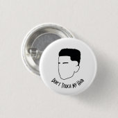 Badge Rond 2,50 Cm Ne touche pas mes cheveux Afro Hairstyle naturel (Devant & derrière)