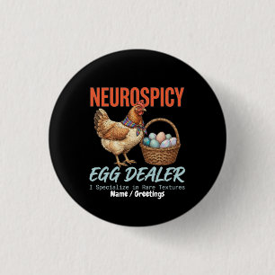 Badge Rond 2,50 Cm Négociant en Œufs Neuroépicés Textures Rares Vinta
