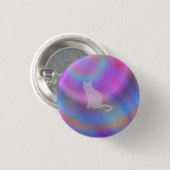 Badge Rond 2,50 Cm Neon Cat (Devant & derrière)