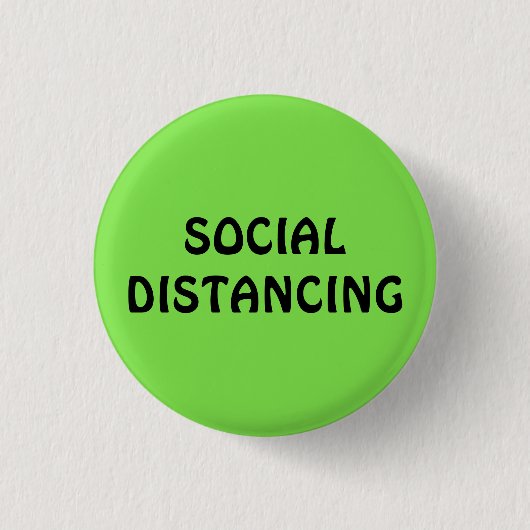Badge Rond 2,50 Cm Neon Green Distances sociales (Devant)