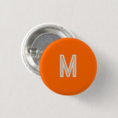Badge Rond 2,50 Cm neon orange - add monogram (Devant & derrière)
