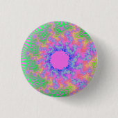Badge Rond 2,50 Cm Neon Rainbow Sunburst (Devant)