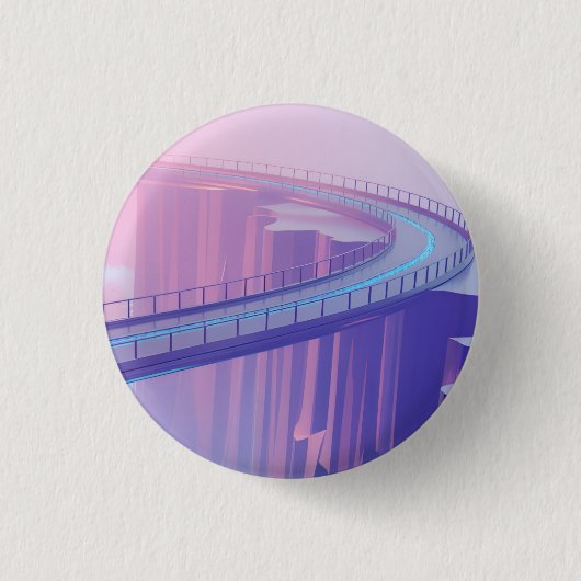 Badge Rond 2,50 Cm Neon Skybridge Dreamscape (Devant)
