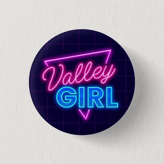 Badge Rond 2,50 Cm Neon Valley Girl (Devant)