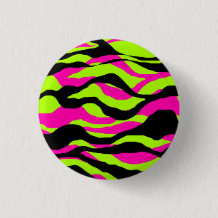 Badge Rond 2,50 Cm Neoncore Tricolor Poster de animal Zebra