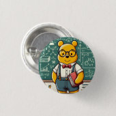 Badge Rond 2,50 Cm Nerd Winnie l'Ooh 1 (Devant & derrière)