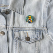 Badge Rond 2,50 Cm Nerd Winnie l'Ooh 1 (En situation)