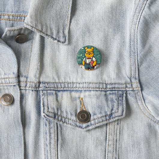 Badge Rond 2,50 Cm Nerd Winnie l'Ooh 1 (En situation)