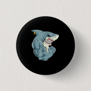 Badge Rond 2,50 Cm Ness Sharks À L'Entraînement De Gymnastique Homm